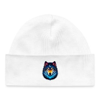 Loup - Bonnet bébé bio - blanc - Devant