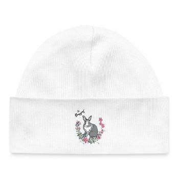 Be Happy Easter - Bonnet bébé bio - blanc - Devant