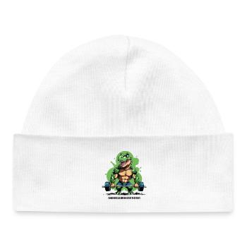 Dino muscles in development - Baby Organic Beanie - white - Front