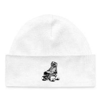 Roller Skates - Baby Organic Beanie - white - Front