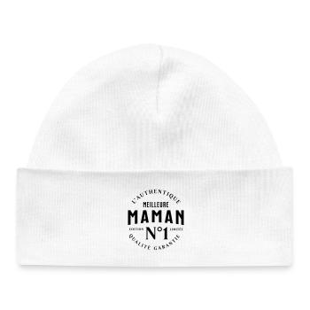 Meilleure Maman - Bonnet bébé bio - blanc - Devant