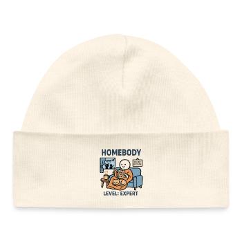 Homebody Level: Expert - Baby Organic Mütze - Weiß - Vorne