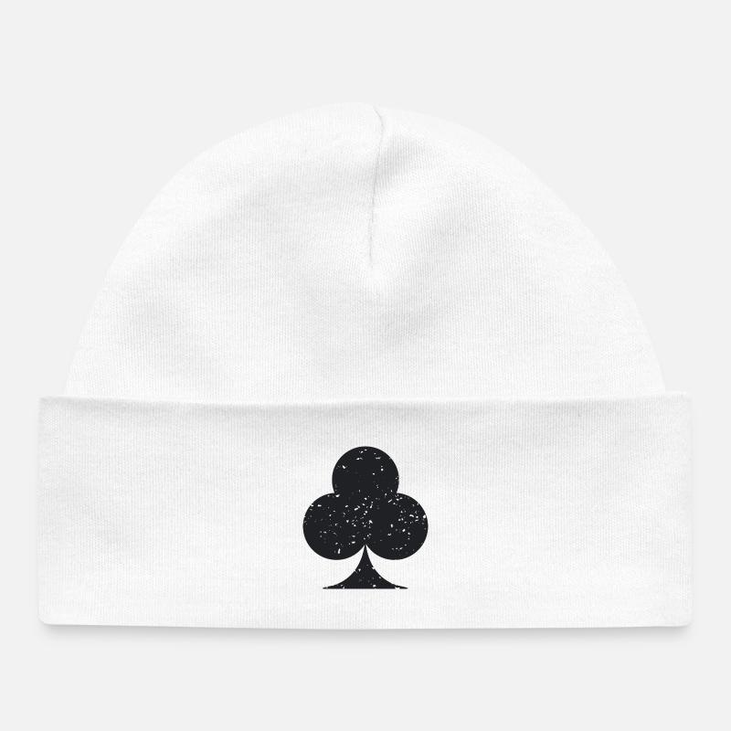 carte couleur clubs symbole Grunge texture - Bonnet bébé bio - blanc