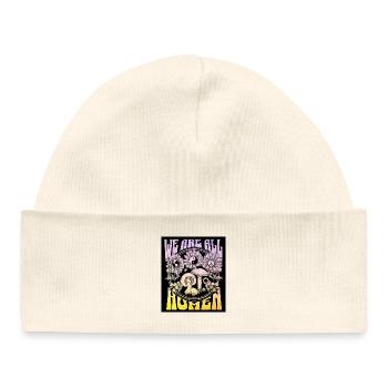 Hippie in the mushroom kingdom Nature motivation - Baby Organic Beanie - white - Front