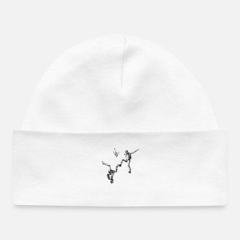Parachutisme en freefly - Bonnet bébé bio - blanc