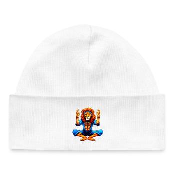 Lion Yoga - Baby Organic Beanie - white - Front