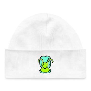 snail shell snail slug cute sweet - Baby Organic Beanie - white - Front