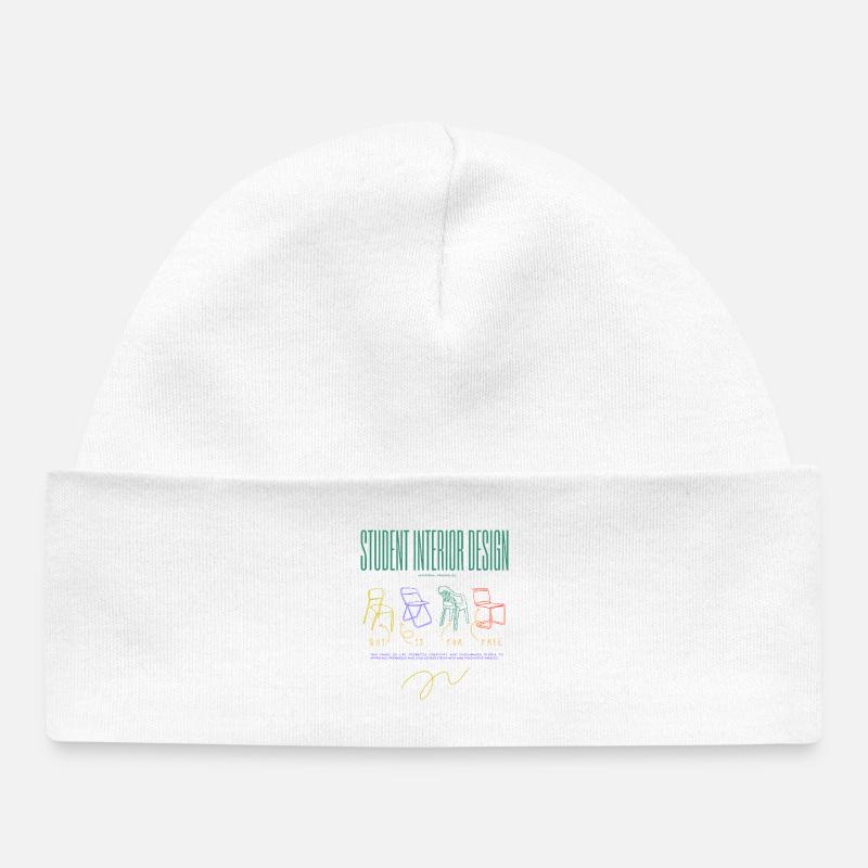 Student Interior Design Principles | for free - Baby Organic Beanie - white