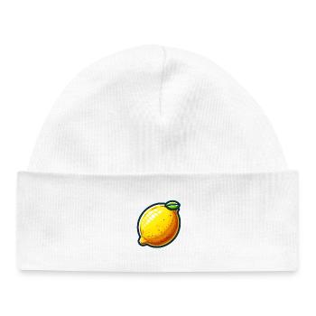 Citron Joyful Cartoon Jaune - Bonnet bébé bio - blanc - Devant
