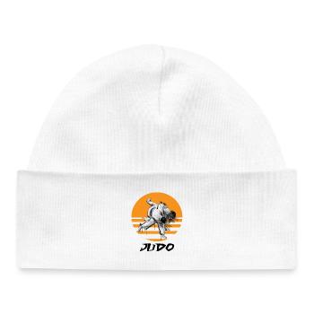 Motif d’arts martiaux de judo avec dynamique - Bonnet bébé bio - blanc - Devant