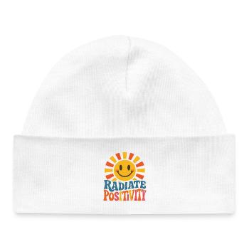 Sunburst strahlt Positivität aus - Baby Organic Mütze - Weiß - Vorne