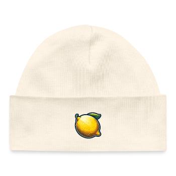 Citron Bold Cartoon Illustration - Bonnet bébé bio - blanc - Devant