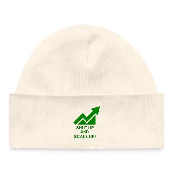 Online Business Motivation - Baby Organic Beanie - white - Front