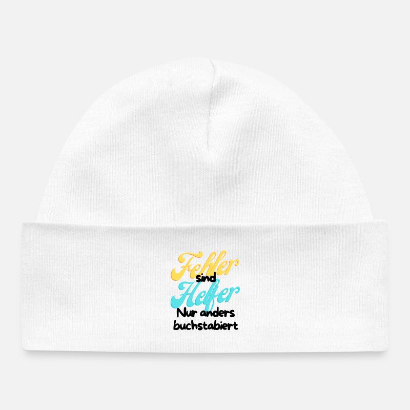 Error Helper Gradient Script - Baby Organic Beanie - white