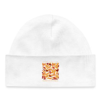 Autumn and letting go - Baby Organic Beanie - white - Front