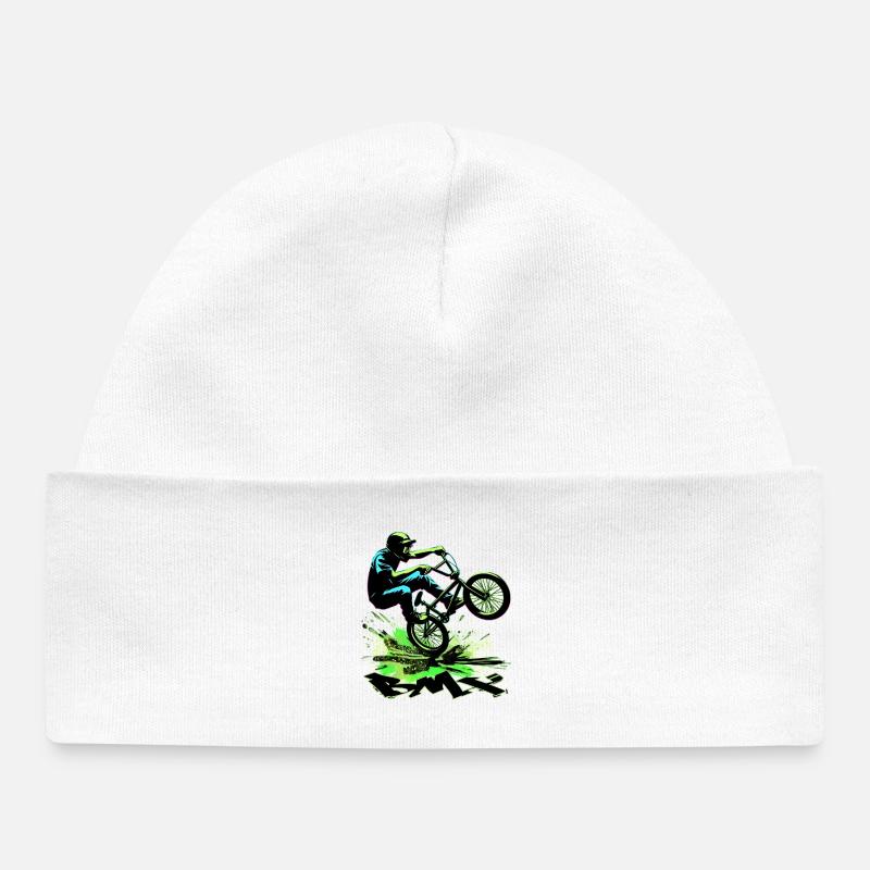 Vélo BMX - Bonnet bébé bio - blanc
