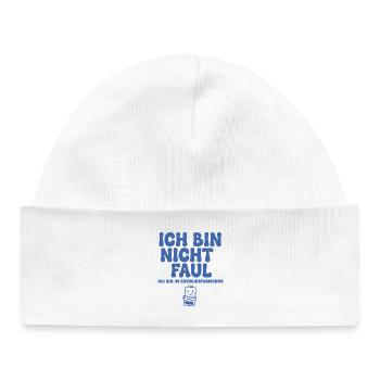 I'm Not Lazy Low Power Mode - Baby Organic Beanie - white - Front