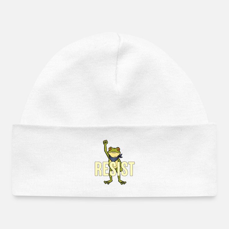 Portland Frog Protest Resist - Bonnet bébé bio - blanc