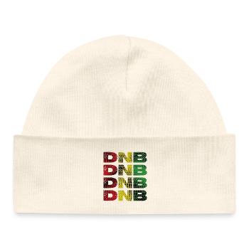 DNB Grid Rainbow Print - Baby Organic Beanie - white - Front