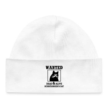Schrödinger's Cat Wanted, Nerdy Quantum Physics - Baby Organic Beanie - white - Front