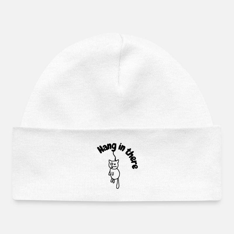 Hanginthere3 - Bonnet bébé bio - blanc