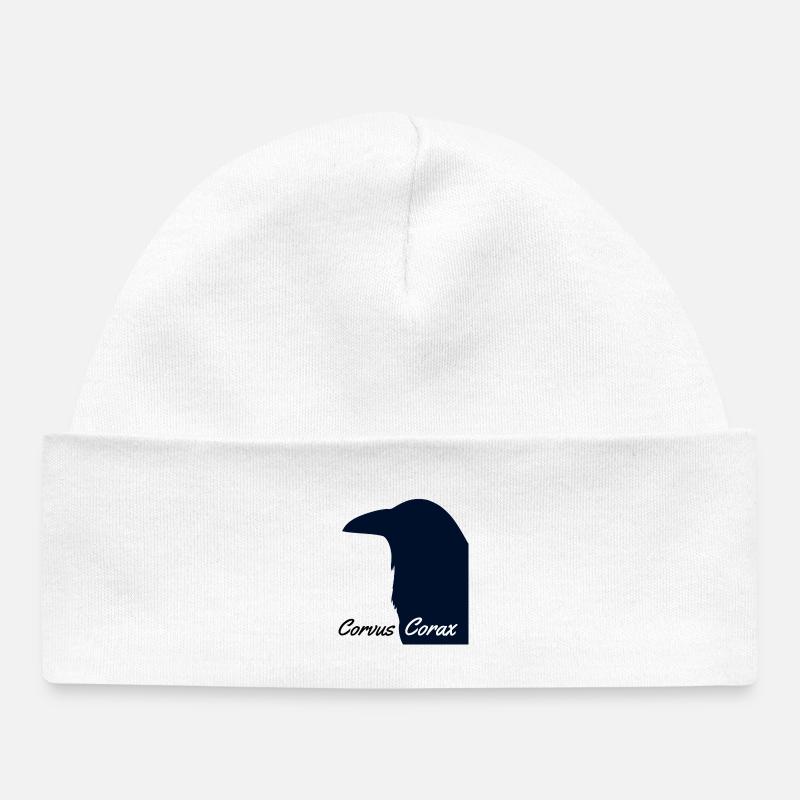 Corvus Corax - Bonnet bébé bio - blanc