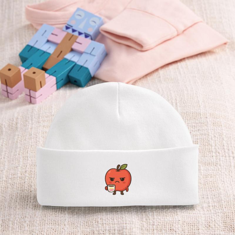 Grumpy Kawaii Apple - Funny Not My Problem Meme Baby Organic Mütze