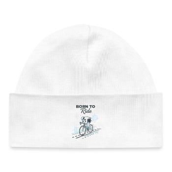 Born to Ride - Baby Organic Mütze - Weiß - Vorne