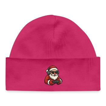 Santa Claus gambling - Baby Organic Beanie - white - Front
