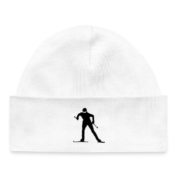 Ski de fond - Bonnet bébé bio - blanc - Devant