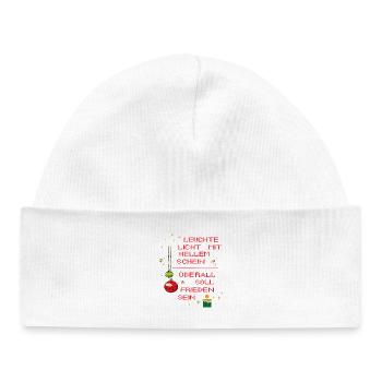Lumière luminaire à lueur vive - Bonnet bébé bio - blanc - Devant