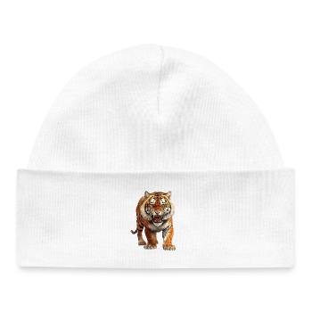 Tigre - Bonnet bébé bio - blanc - Devant