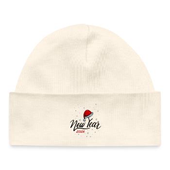New Year 2026 - Baby Organic Beanie - white - Front