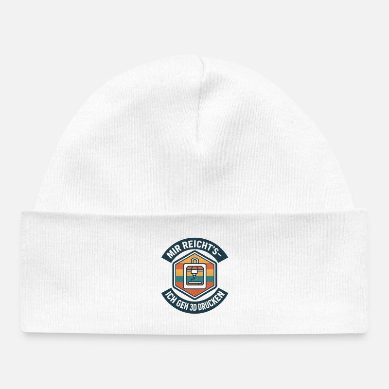 3D Printing I've Had Enough G-Code - Baby Organic Beanie - white