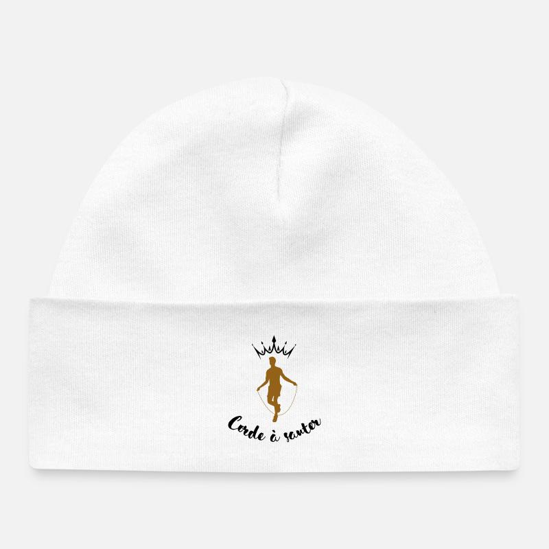 Saut à la corde  - Bonnet bébé bio - blanc