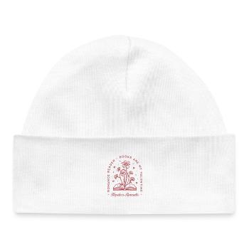 Romance books reader funny valentine single women - Baby Organic Beanie - white - Front