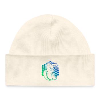Attention fans de motocross, déclaration simple - Bonnet bébé bio - blanc - Devant