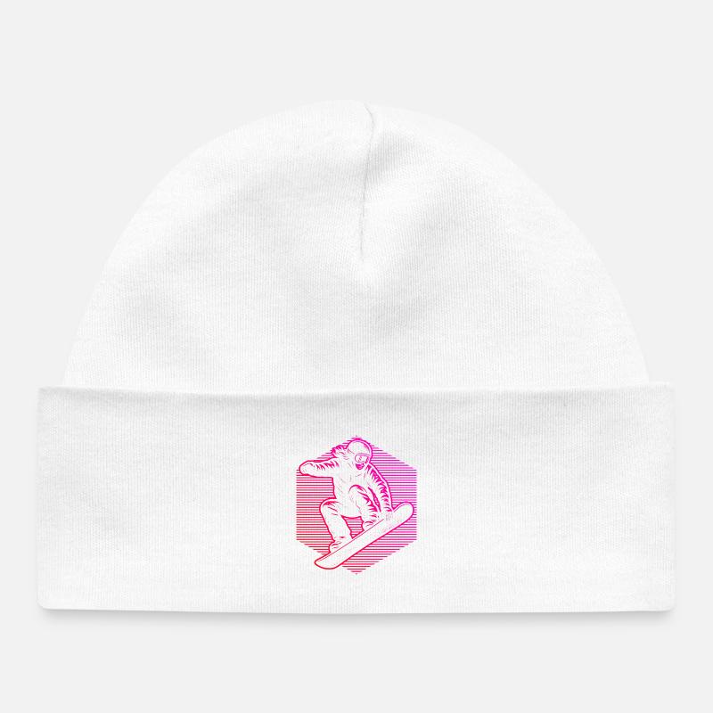 Snowboard parfait pour tous les snowboards - Bonnet bébé bio - blanc
