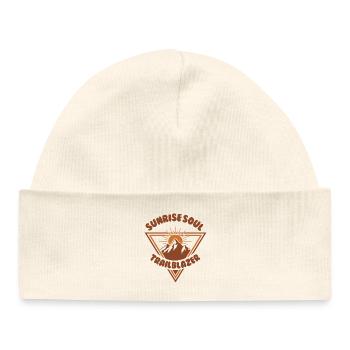 Harmonische Wanderung Berg Design Retro - Baby Organic Mütze - Weiß - Vorne