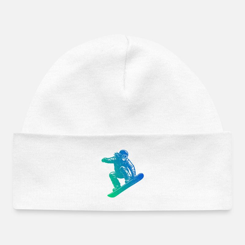 Déclaration directe sur le snowboard - Bonnet bébé bio - blanc