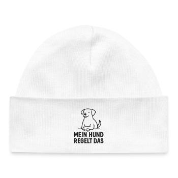 Mon chien est génial ! - Bonnet bébé bio - blanc - Devant