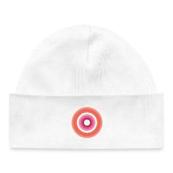  Concentric Ring Palette LGBTQ lesbian - Baby Organic Beanie - white - Front