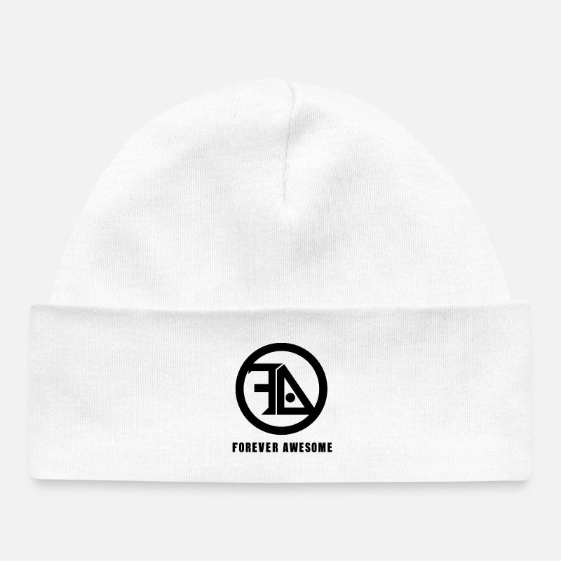 Toujours Terrible Noir - Bonnet bébé bio - blanc