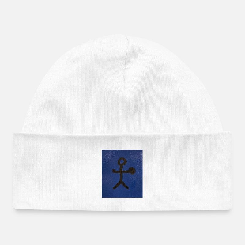 Chaman au tambour - Bonnet bébé bio - blanc