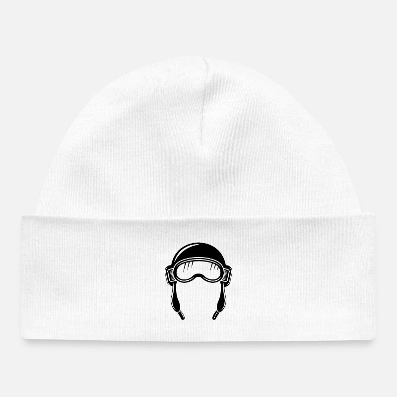 Cagoule d’aviateur - Bonnet bébé bio - blanc