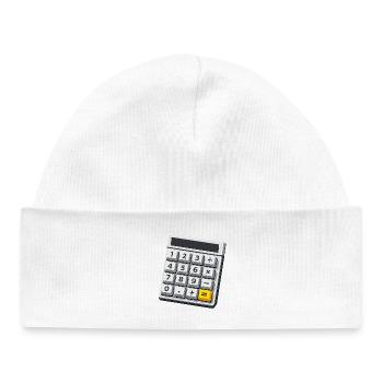 Calculatrice de costumes de carnaval Professeur de maths - Bonnet bébé bio - blanc - Devant