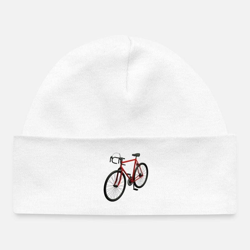 Vélo de route rétro - Bonnet bébé bio - blanc