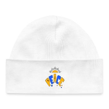 Peace - Baby Organic Beanie - white - Front