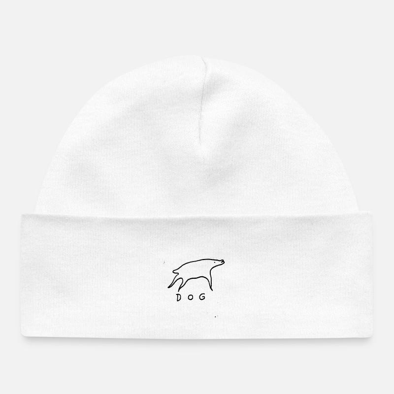Chien - Bonnet bébé bio - blanc