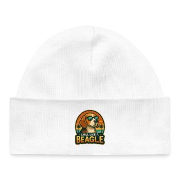 Chill like a beagle - Baby Organic Beanie - white - Front